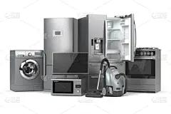家庭生活,微波炉,用具,三维图形,冰箱,炊具,天然气,厨房,真空吸尘器,布置