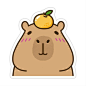 其中包括图片：Cute Capybara sticker template