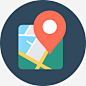 手机地图app图标 https://88ICON.com 图标 地图图标 导航 定位 手机地图 GPS定位系统 手机app图标 GPS定位地图
