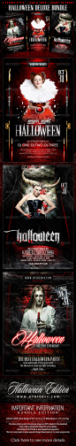 Halloween Deluxe Bundle (4x6 Flyer Template) 复活节合集海报-淘宝网