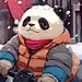雪中小熊猫