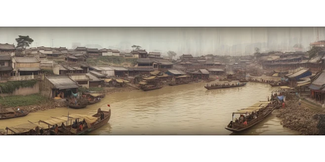AI生成古代场景——元代码头（含咒语）