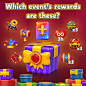 Photo by Royal Match on January 04, 2023. May be an image of text that says 'Which event's rewards are these? x3 3h x3 ×3'.