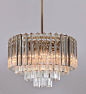 Huge Murano Triedri Glass and Brass Chandelier by Venini | 1stdibs.com