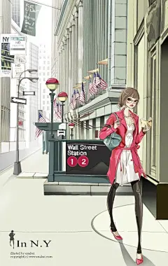 韩国超美时尚女性插画欣赏