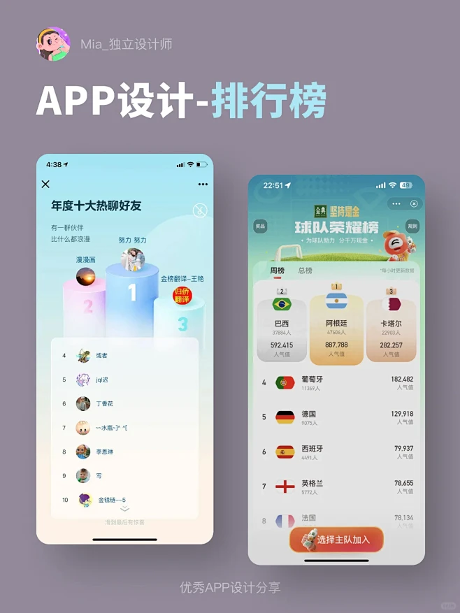 UI设计丨App排行榜这样设计-花瓣网