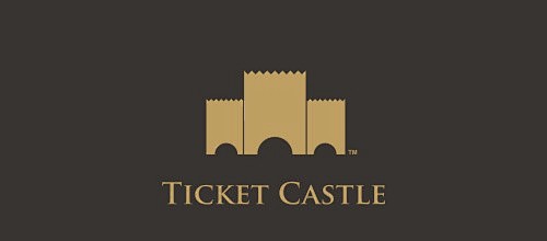 一组以城堡为主题的logo设计