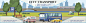 Flat city transport background with ambulance taxi cars bus sweeper and train moving on bridge Free Vector