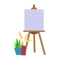 千库网_扁平风画架植物元素_元素编号12171277_看图王