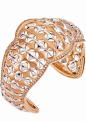 Pink and white gold bangle with diamonds by Bergio@北坤人素材