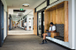 Study recesses in corridor walls are among the informal learning spaces in the New Learning Centre.