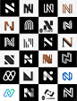 灵感采集⭐300个字母N元素图形logo设计分享 - 小红书