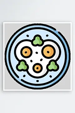 免抠PNG卡通食物图标西式早餐面包