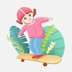 健身运动滑板插画图片大小2000x2000px 图片尺寸2.84 MB 来自PNG搜索网 pngss.com 免费免扣png素材下载！健身插画#健身的女孩#健身强体#卡通插画#卡通手绘#漂亮的女孩#体育健身#运动插画#