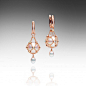 Lavalier Opal Earrings - Round