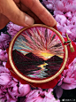 Billowing Clouds and Rainbow-Hued Sunsets Created With Textured Embroidery Thread by Vera Shimunia

Russian embroidery artist Vera Shimunia began her landscape embroidery practice in 2015. She tells Colossal that it is the perfect medium for her because i