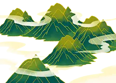 国风传统古典中式山水插画