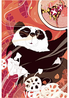 Charice采集到插画-动物-熊猫