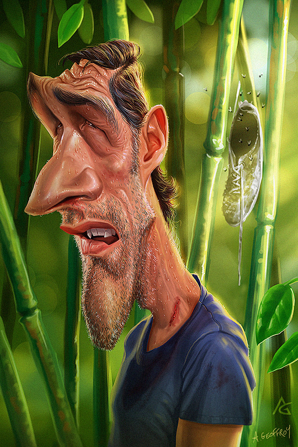 游戏美术原画插画角色场景概念漫画caricatures最新好莱坞男星夸张