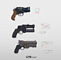 Cyberpunk guns, Dipo Muh. : Another time another guns! Some commissioned work from a while ago. The theme is simply cyberpunk, although form-follows-functions still have to apply a bit. I love projects with complete fun and freedom. Anyway, cheers, and ta