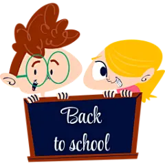 Back to school sticker