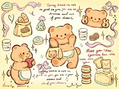 可爱插画ipad壁纸   cr.劈叉的熊熊