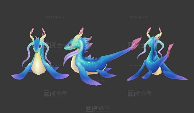蓝龙，小龙，幼龙，小飞龙，水晶幻宠宠物 ...