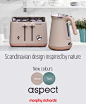 The second generation of Scandi-chic colours is here!  Embrace the earthy tones of the new Teal & Stone Scandi Aspect kettle and toaster sets by Morphy Richards, for a kitchen design inspired in the beauty of nature itself.