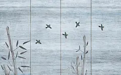 壁纸先生 文艺复古新中式花鸟手绘中式客厅壁纸墙布卧室背景墙-淘宝网