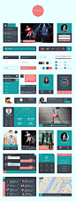 Plano UI Kit v.1 -Flat UI Kit on Behance