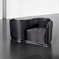 Conversation armchair / original design / leather / double