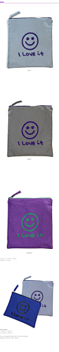 [W CONCEPT] : [KEEP CALM 킵캄] smile pouch -purple m size