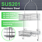 Amazon.com: SMARTAKE Hanging Shower Head Caddy, Rustproof Bathroom Shower Shelf Organizer, SUS201 Stainless Steel Storage Rack for Toilet, Bathroom and Shower Room, Silver: Home & Kitchen