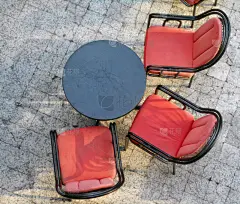 咖啡馆,软垫,椅子,航拍视角,亚瑟王传奇,红色,座位,高视角,纺织品,透过窗户往外看