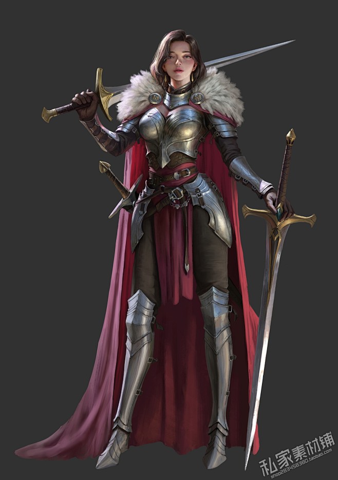欧美写实 欧美立绘 欧美角色设计 阿瓦隆之王 欧美魔幻 角色设计 角色元素 角色立绘 角色美宣 半身像 (16)