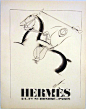 Hermès art deco ad- original vintage graphic from PAN (Art Deco ads published by Devambez for Paul Poiret)