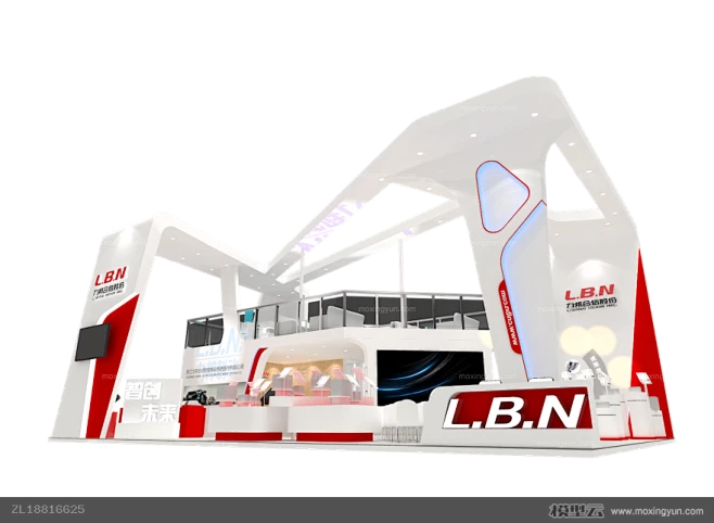 LBN上海国际汽车工业展览展台3d模型