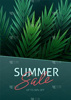 夏天,文字,你好,请柬,传单,植物群,枝繁叶茂,植物,花