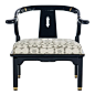 Laura-Lee-Clark-2078-Dining-Black-Lacquer-Ming-Style-Chair-01: 