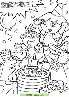 11张《爱冒险的朵拉》激发孩子们的想象力和解决问题的能力涂色图片！ | 涂色集，涂色画打印大图 : 《爱冒险的朵拉》是一部互动性强、寓教于乐的儿童动画，它通过一系列冒险故事激发孩子们的想象力和解决问题的能力。以下是一些可能被认为是该动画中最精彩的瞬间：解决问题的时刻：每当朵拉和布茨遇到难题时，他们会停下来思考并鼓励观众一起参与。找到解决问 11张《爱冒险的朵拉》激发孩子们的想象力和解决问题的能力涂色图片！