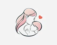母子爱 创意素材 png素材