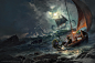 General 1920x1267 fantasy art sea monsters boat sea waves ship