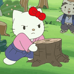 用力 猫