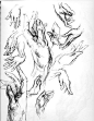 手部素描线稿43P 手部 (23)