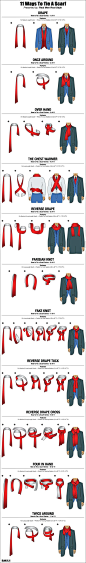 11 ways to tie a scarf for men