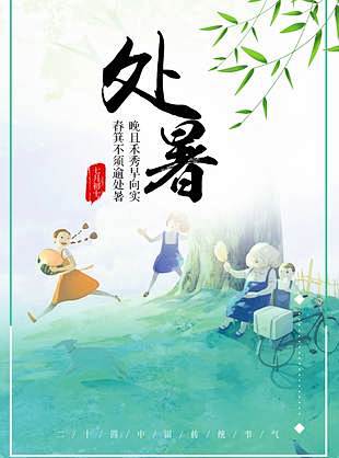 创意精美处暑节气海报