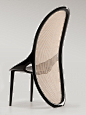 维纳椅子加布里埃拉Asztalos设计是一个曲线玲珑，典雅脱俗的艺术片。 本托内启发椅子有黑漆木结构和维也纳稻草。 由豪华生活提出：