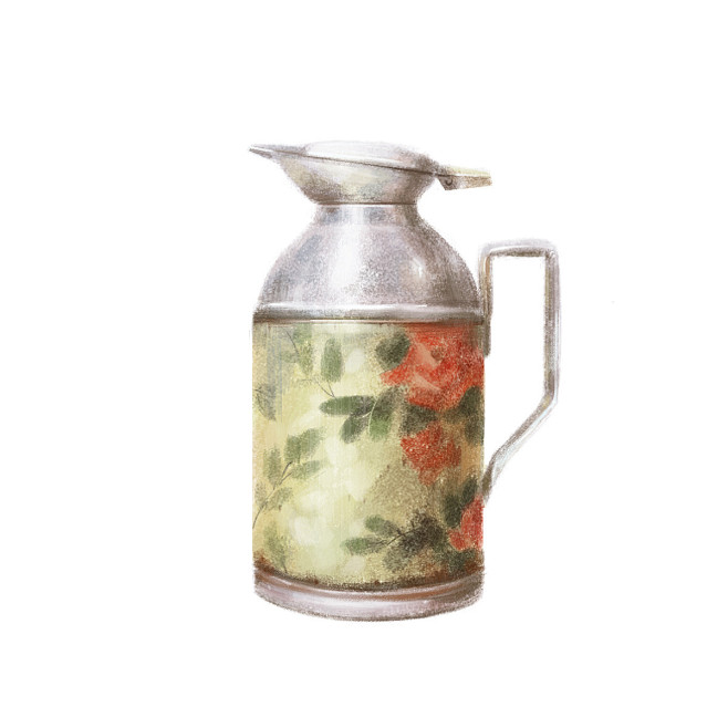 复古小物件插画插画习作羊小小_ -...