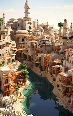 数字艺术图AI图城市建筑背景