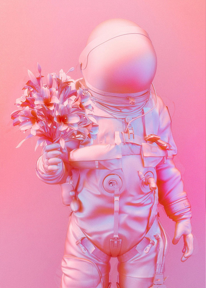 Pink Astronaut on Be...